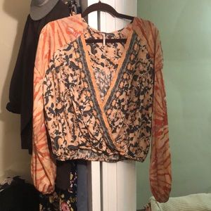 Free people faux wrap top